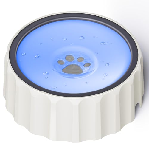 Dog Small Animals Water Bowl No Spill 70oz/2L Large Capacity Dispenser Non Slip No Splash Small Animals Bowl Pet Slow Feeder No Drip Dog Water Bowl on Vehicle for Dogs and Cats - Purple - color: Purple
