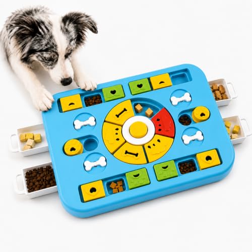 Interactive Cat Puzzle Toy, Maze Slow Feeder, 15.4 in - color: blue