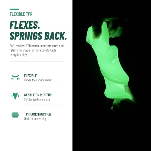 Dog Flying Disc, Flexible TPR Dog Fetch Toy, 9.06 inch, Glow - color: Glow, size: Large
