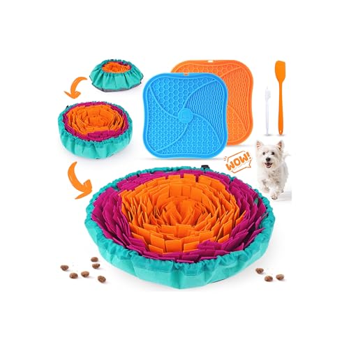 KIPRITII Snuffle Mat for Dogs & Dog Lick Mat for Small & Medium Dogs