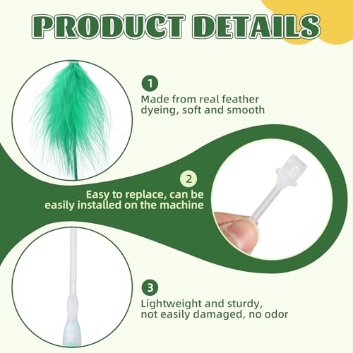 Lewtemi 9 Pcs Interactive Hide and Seek Cat Toys Replacement Feather
