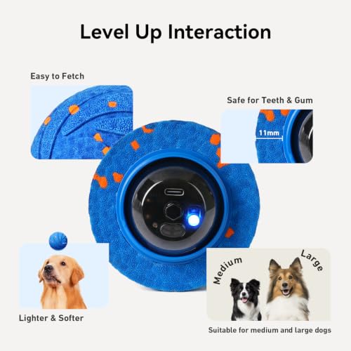 Cheerble Smart Interactive Dog Toy, Wicked Ball AIR, E-TPU Material - color: Blue