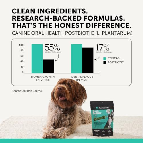 Pet Honesty Brush Buddies Vet Backed Dog Dental Chews, 8 Count - size: 8 Count (Pack of 1)