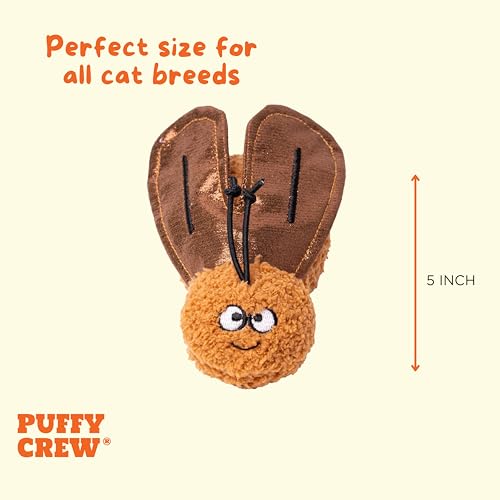 Interactive Catnip Cat Plush Toy, Insect Theme, 5'', for All Breed Size Cats (Cockroach) - color: Cockroach