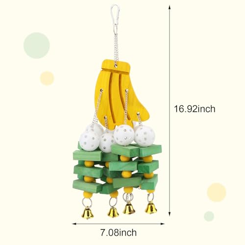 GPY Parrot Toys for Macaw, Interactive Bird Toys for Parrots Large Bird - color: Big banana