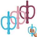 Fu Store Hollow Teether Tube Apple Shape Baby Teething Toy for Babies 0-36M - color: Pink, Dark Pink, Blue