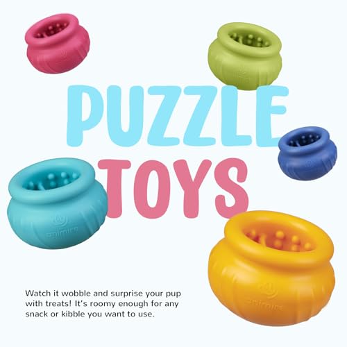 Wobbly Dog Enrichment Lick Toy, Stuffable Frozen Lick Bowl to Keep Dogs Busy, Long-Lasting Interactive Treat Dispensing Dog Toy, Silicone Fetch Catch Chew Toy(Green,L) - color: Green, size: L