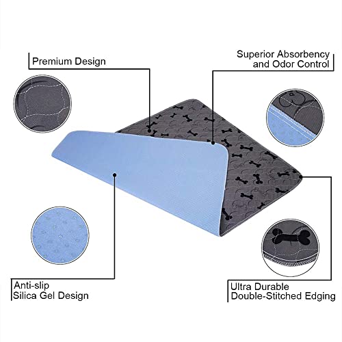 Washable Dog Pee Pads with Free Grooming Gloves,Non Slip Dog Mats with Great Urine Absorption,Reusable Puppy Pee Pads for Whelping,Potty,Training,Playpen - size: 24x36 Inch (Pack of 4)