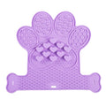 Dog Lick Mat with Suction Cups, Slow Feeder & Enrichment Mat for Dogs & Cats, Silicone Feeding Mat for Wet & Dry Food, Anxiety Relief, Mess-Free Foldable Pocket Design, Purple - color: Purple