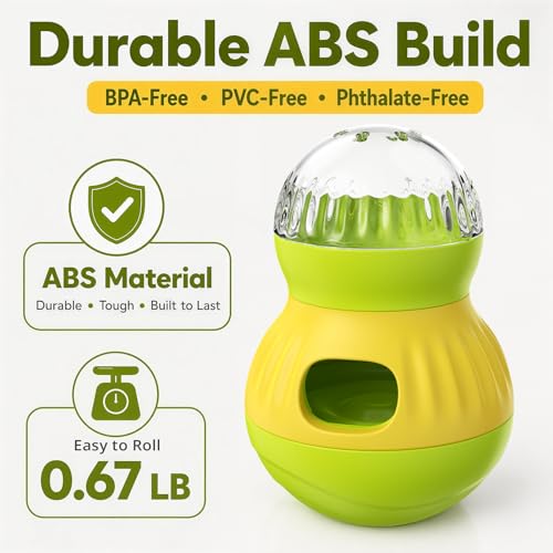 Interactive Dog Toys Adjustable Treat Dispensing Ball (Green) - color: Green