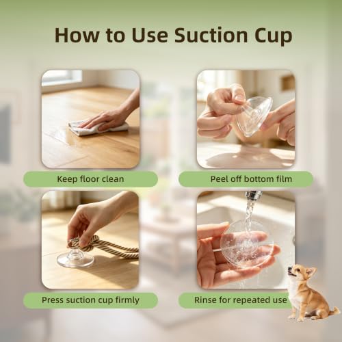 Interactive Tug Cotton Toys with Resin Suction Cup for Puppy Dogs, 2PCS