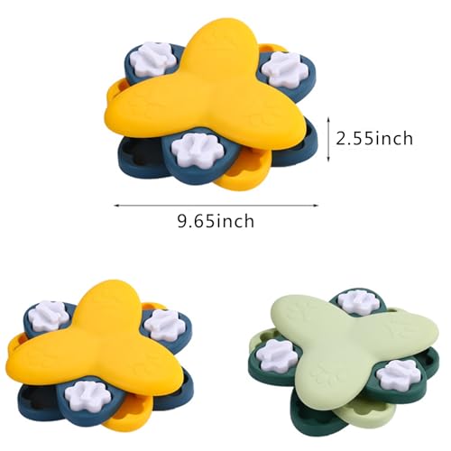 Slow Feeder Bowl,Rotating Dog Food Dispenser,Intelligence Training for Dogs, Dog Puzzle Toys,Suitable for for Small/Medium/Large Dogs, Regulates Eating Speed, Prevents Overeating. - size: 9.65"*9.65"*2.55"
