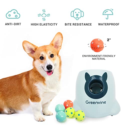 Automatic Dog Ball Launcher Interactive Ball Thrower Fetch it Machine for Dogs with 6 Durable High Elasticity Latex Balls Included