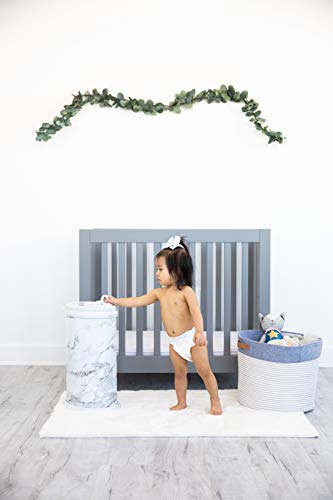 Ubbi Stainless Steel Diaper Pail, No Special Bags, Odor-Locking, Marble - color: Marble