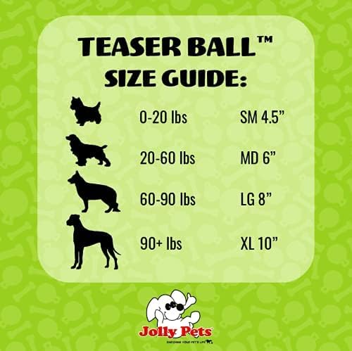 Jolly Pets Teaser Ball Interactive Dog Toy, 4.5 in Small, Red - color: Red, size: Small (4.5 in)