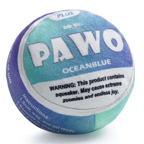 Nocciola PAWO Funny Cool Dog Toy with Squeaker & Crinkle, Hilarious Blue Soft Squeaky Plush Stuffed Cute Puppy Accessories for Small Medium Large Breed, Party Birthday - style: ZN Dog Toy