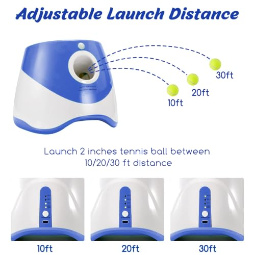 SOCO Automatic Ball Launcher for Dogs, 15 2-Inch Balls, Blue - color: Blue-15 balls
