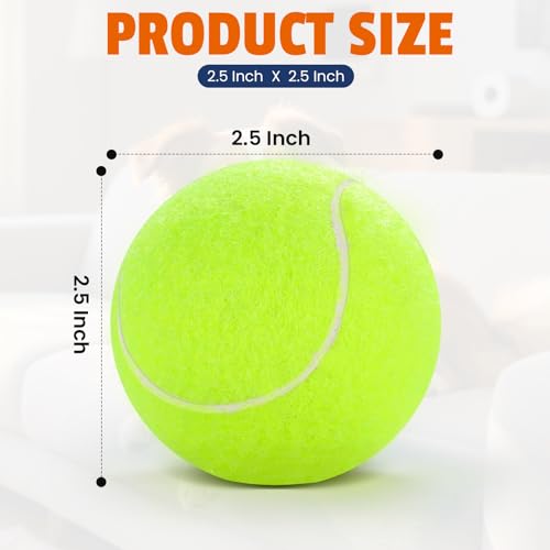 FURWEY Yellow Tennis Balls for Dogs, 2.5 inches, 16 Pack, Non Squeaky - color: yellow, size: 16P