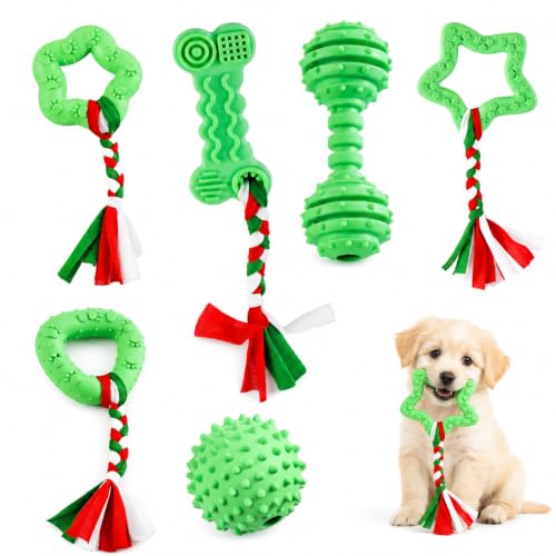 Halloween Puppy Chew Toys, 6 Pack Teething Toys for Small Breed Puppies - color: 6 Pack Green Chew Toys