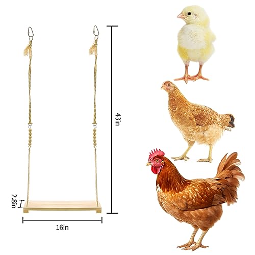 Wood Chicken Swing Toy, Chicken Toy, - size: 1pcs Chicken Swing
