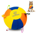 Small Herding Ball for Dogs, 9.8" Dog Soccer Ball with Straps - size: 10"