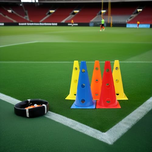 VANZACK 5pcs Agility Training Cones Soccer Cones Football Flexibility Drills Hollow Sports Training
