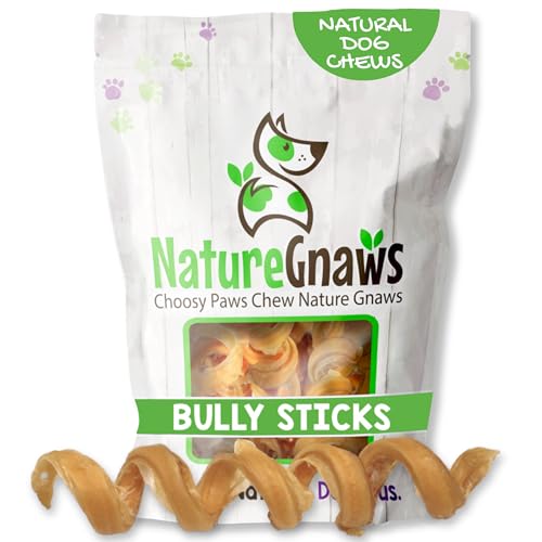 Nature Gnaws Bully Stick Springs 7-8" Rawhide Free Dog Chews, 6 Count - style: 8" Springs