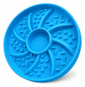 Slow Feeder Dog Bowl Silicone Suction Cup Anti Spill Dogs Cats Blue - color: Blue