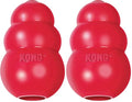 KONG Classic Stuffable Dog Toy - Fetch & Chew Toy for Dogs - Treat-Filling Capabilities & Erratic Bounce for Extended Play Time - Durable Natural Rubber Material - for Extra Small Dogs (Pack of 2) - size: X-Small (Pack of 2)