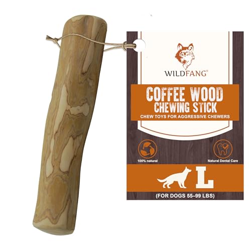 Wildfang® Coffee Wood Dog Chew, Large - Tough Chew Toys for Aggressive Chewers, Dog Teething Toys for Puppies, Training for Chewing Muscles, Coffee Tree Sticks for Large Dogs (55-99 lbs) - size: 7 Ounce (Pack of 1)