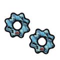TUFFY® 2 Pack Ultimate Gear Ring Ultra Durable Plush Dog Toy - color: 2PK Blue Camo Gear Ring