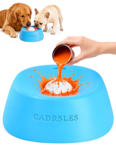 Slow Feeder Dog Bowl with Rolling Ball, Anti-Slip Lick Bowls with Ball