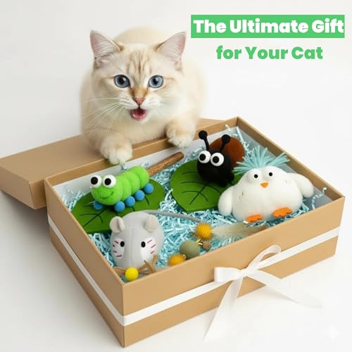 Catnip Toys for Cats, 5 Pack Interactive Cat Toys Set - color: 5Pack-Mouse-1