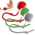 3pcs Smart Interactive Pet Toy Ball, Self Rolling Dog Ball Interactive Cat Toys, 360° Smart Automatic Rolling Ball Toy for Dogs Cats Indoor Outdoor Play (Red&Green&Grey) - color: Red+Green+Grey