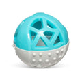 Messy Mutts Totally Pooched Catch n Squeak Ball, 3.5 Inch, Grey/Teal - color: Grey / Teal