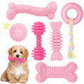 Puppy Toys, 6 Pack Dog Chew Toys, Teething Toys for Small Dogs, Pink - color: Pink, size: Small（6Pack）
