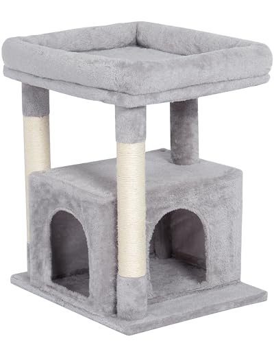 23.6" Cat Tree for Large Cat, 19 * 15.8 in Large Perch, Light Gray - color: Light Gray