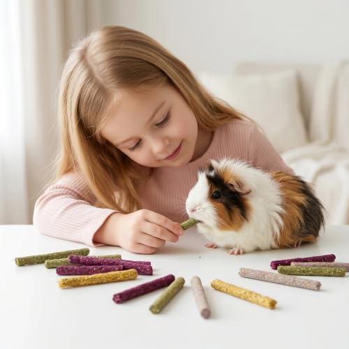36pcs Rabbit Treats Chew Sticks Guinea Pig Toys Natural Timothy Grass Molar Teeth Sticks Bunny Hamster Chinchilla Small Animals - size: 36pcs treats