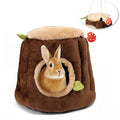 Guinea Pig Hideout Hamster Cage Accessories,Stump Style Soft Washable Hedgehog,Ferret,Rat Hammock for Cage,Chinchilla,Ferret, Bunny Bed,Small Animal Houses & Habitats(L) - size: Large