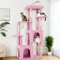 Takywep Cat Tree Heavy Duty Multi-Level Cat Tower for Large Indoor Cats - color: Pink