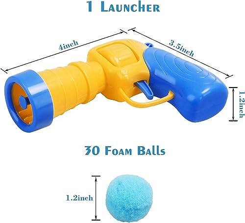 Mewlmart Interactive Cat Toys for Indoor Plush Ball Launcher Cat Enrichment Toys Pom Pom Balls 30 Balls - size: 30 Pcs