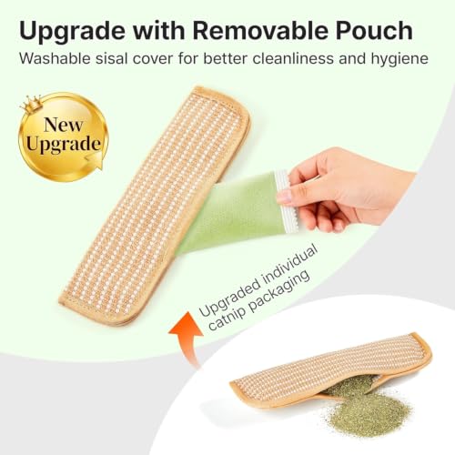 Potaroma Cat Toys Pack of 2 with 6000mg A+ Organic Catnip, Sisal Material