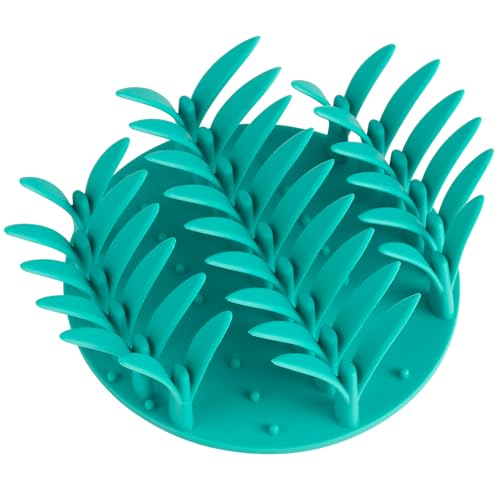 PEGGY11 Grass-Shaped Silicone Slow Feeder Insert for Dog Bowl - size: 5'' x 5''