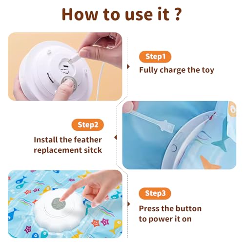 Interactive Touch Activated Hide and Seek Cat Toys for Indoor Cats, White - color: White