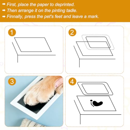 2 Set Paw Print Kit 5.7"x4.1" Paw Print Impression Sky Blue - color: Sky Blue