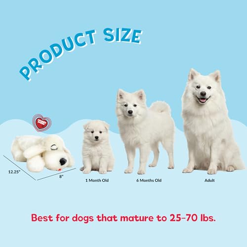 Snuggle Puppy Heartbeat Toy, Calming Comfort, Medium Breeds - Cream - color: Golden