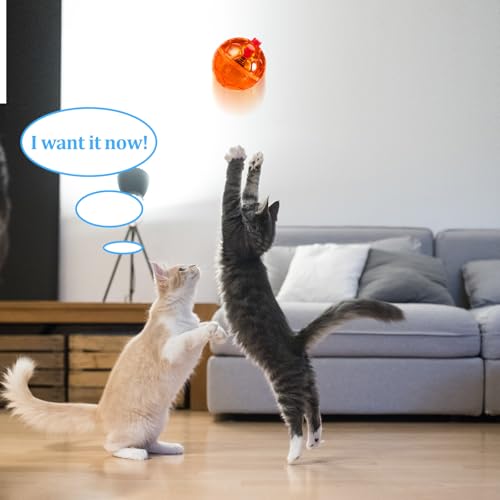 Frienda 4 Pcs Light up Cat Ball LED Motion Ghost Hunting Cat Ball, Classic - color: Classic