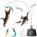 Interactive Cat Toys for Indoor Cats, 360° Automatic Spin Flying Bird Wand - color: Black
