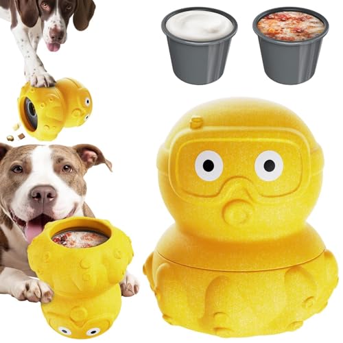 3-in-1 Dog Frozen Treat Toy, Interactive Dog Toys for Aggressive Chewers, Dogs Treat Dispenser Toy, Keep Your Pup Busy, Anxiety Relief for Dogs Toys, Octopus - color: Octopus