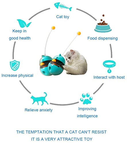 Cat Treat Dispenser Tumbler Interactive Puzzle Feeder, Cat Snacks Temptations Ball Food Puzzle Toy - color: Pink